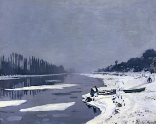 Isflak på Seine vid Bougival, ca 1867-68